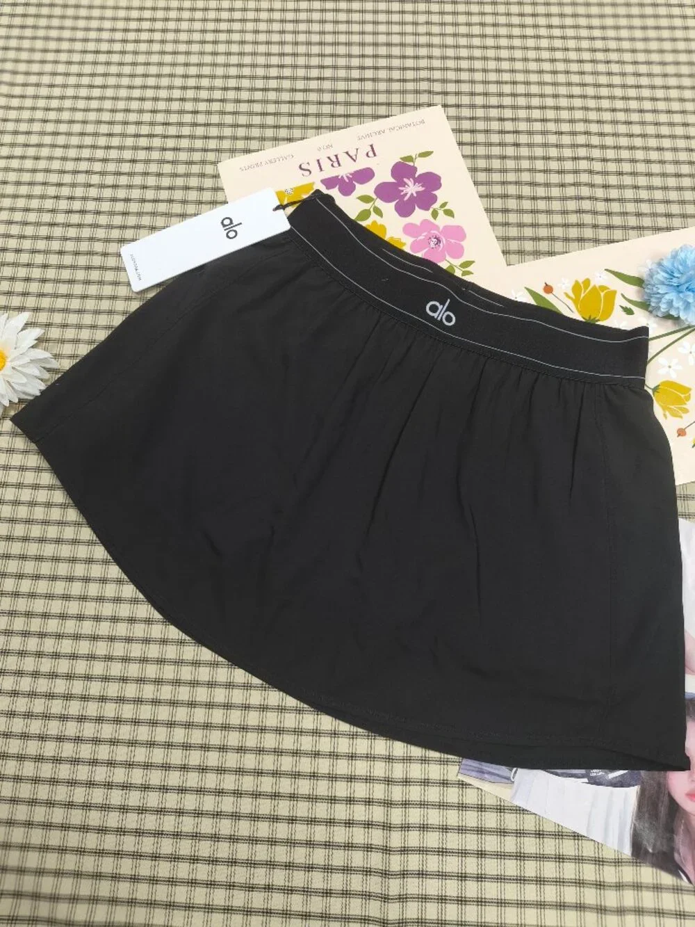 NWT Alo Yoga Black Match Point Tennis Skirt🩰(Built-in Shorts) Fast shipping🚚